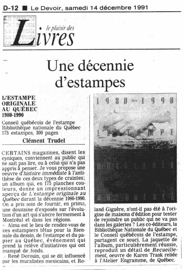 Le Devoir 1991