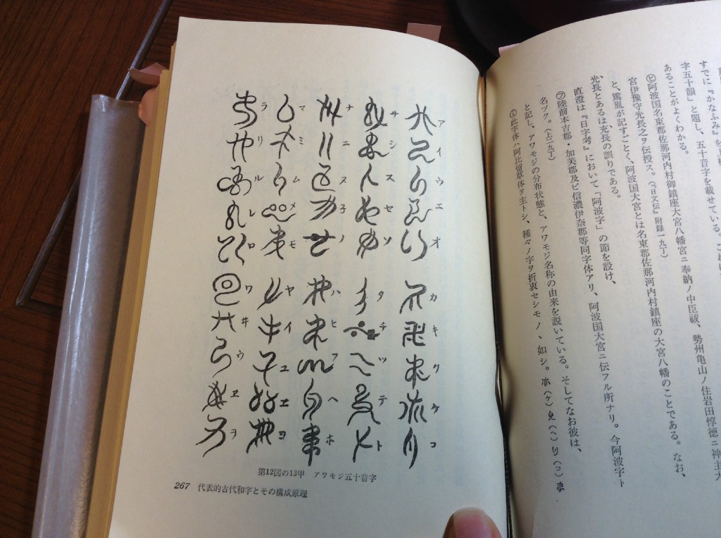 Pre-kanji Japanese alphabet 